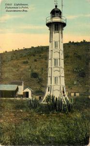 c1910 Postcard; Light House, Fisherman's Point, Guantanamo Bay Cuba unposted