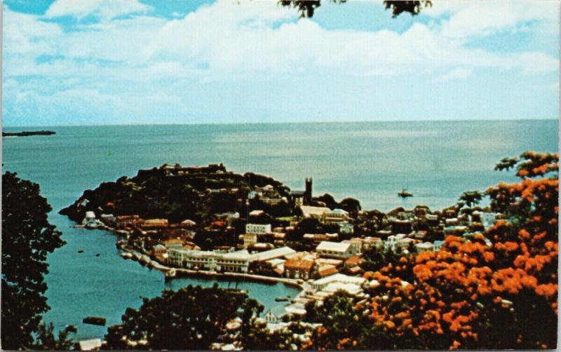 Fort George & Harbour St. George's Grenada WI West Indies UNUSED Postcard D96