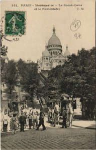 CPA Paris - Montmartre Le Sacre-Coeur et le Funiculaire (122794)