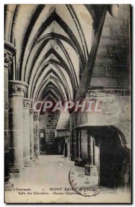 Mont Saint Michel Old Postcard Knights Hall High fireplaces