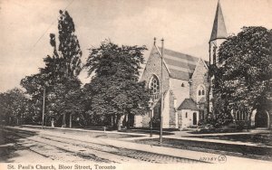 Vintage Postcard St. Paul's Church Parish Bloor Street Toronto Canada Valentine