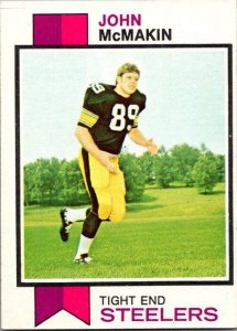 1973 Topps Football Card John McMakin Pittsburgh Steelers sk2602