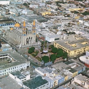 Postcard Mazatlan Mexico, Vista Aerea Del Zocalo Plaza Mayor,City Panaramic View