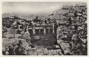 Ggantilja Prehistoric Temples Malta Real Photo Old Postcard