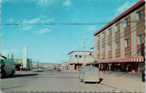 Fourth Avenue Whitehorse YT Yukon Blue Van Unused Vintage Postcard F53