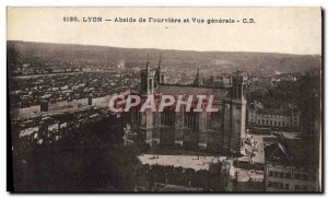 Old Postcard Lyon Apse of Fourviere and Vue Generale