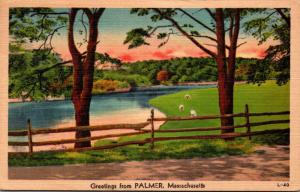 Massachusetts Greetings From Palmer 1952