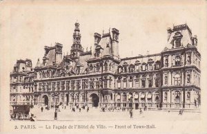 France Paris La Facade de l'Hotel de Ville