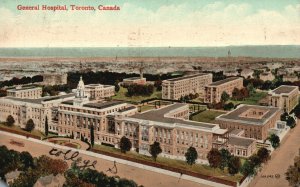 Vintage Postcard 1912 General Hospital Medical Service Building Toronto Canada