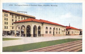 Lot324 burlington colorado southern depot cheyenne wyoming railway station train