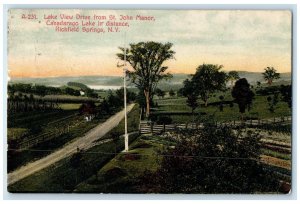 1910 Lake View Drive From St. John Manor Richfield Springs New York NY Postcard