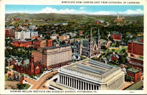 Pennsylvania Pittsburgh Birds Eye View Showing Mellon Istitute and Schenley D...