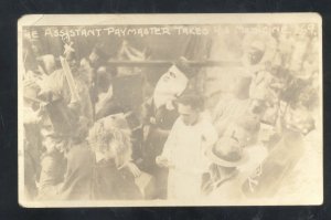 RPPC UNITED STATES MILITAR SHIP DECK ASSISTANT PAYMASTER REAL PHOTO POSTCARD