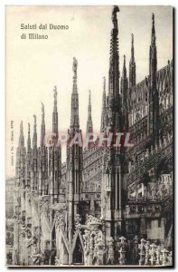 Old Postcard Milano Saluti dal Duomo