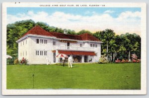 DeLand Florida~Men Putting on Holes Near College Arms Golf Club~1940s