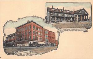 Athol MA  The Old (1812) and New Pequoig House (1895) Postcard