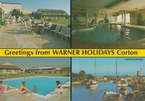 Warner Holiday Camp Corton Suffolk Coach Norfolk Broads Bar Chalet Postcard