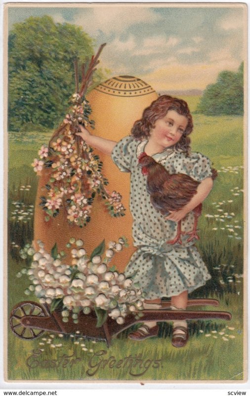 EASTER ; Girl , Chicken , & Giant Egg , 00-10s