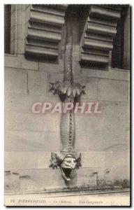 Pierrefonds Old Postcard The castle gargoyle