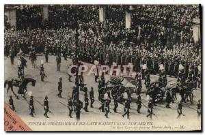 Postcard Old Funerals Funeral procession de son late majesty King Edward VII ...