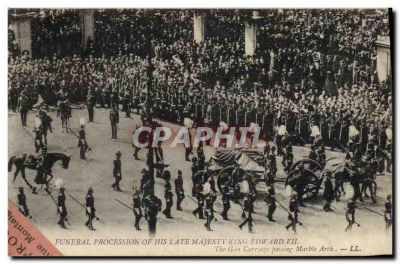 Postcard Old Funerals Funeral procession de son late majesty King Edward VII ...