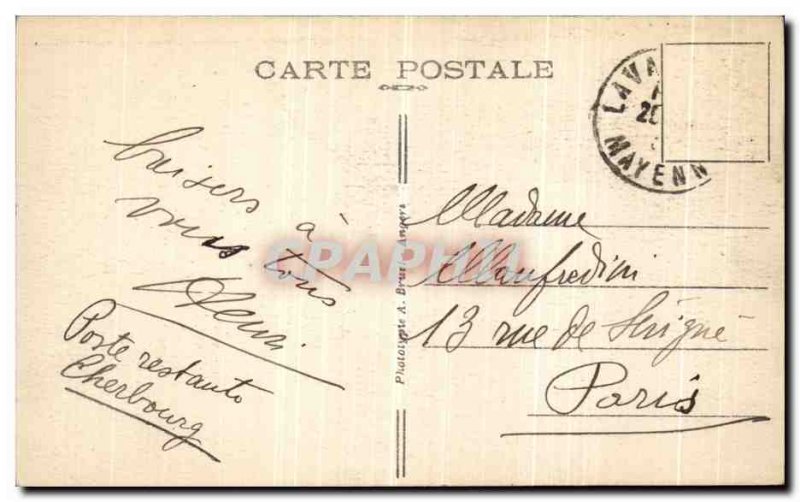 Old Postcard Chateau Laval and Mayenne