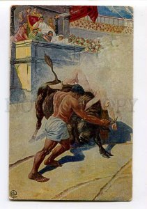 3046845 QUO VADIS Nude Man & Bull By OTTO PETER vintage PC