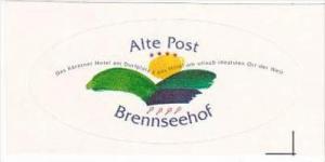 AUSTRIA KAERNTEN HOTEL BRENNSEEHOF VINTAGE LUGGAGE LABEL