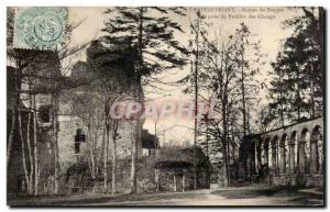 Chateaubriant Old Postcard Ruins of the tower View from the fields of flag