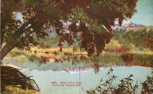 Utah Ogden River reflecting Wasatch Mountains C-1910 Postcard 22-8494