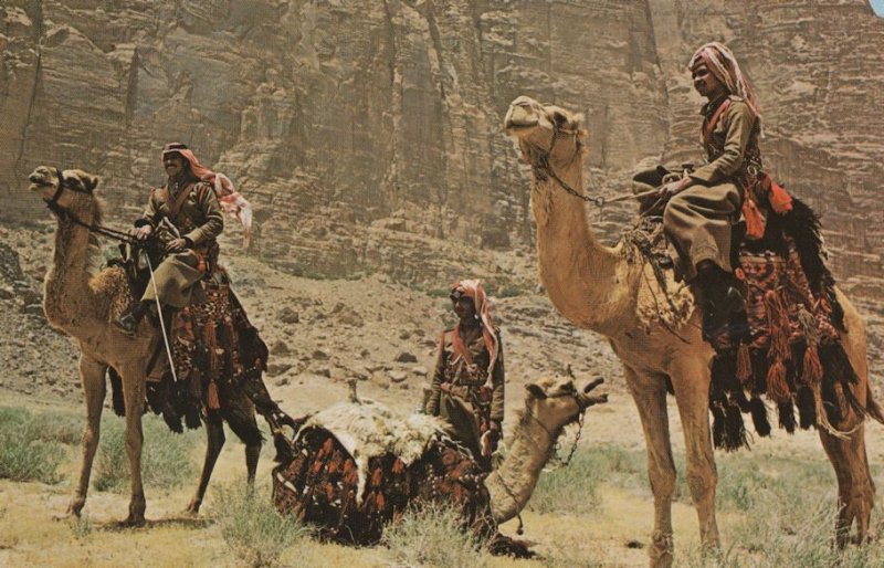 Desert Police at Wadi Rum Jordan Postcard