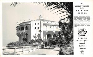 RPPC Casino Terrace, Catalina Island, California Avalon c1940s Vintage Postcard