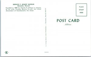 HONOLULU, HI Hawaii   BISHOP MUSEUM   c1960s   Postcard