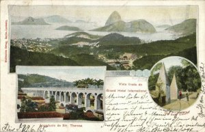 brazil, RIO DE JANEIRO, Grand Hotel International, Aqueducto (1905) Postcard