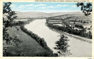 PA - Athens. View from Sullivan Trail at Crest