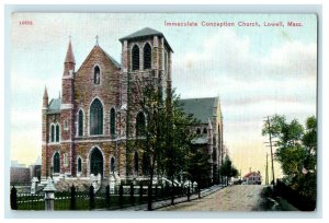 c1910 Immaculate Conception Church Lowell Massachusetts MA Unposted Postcard  