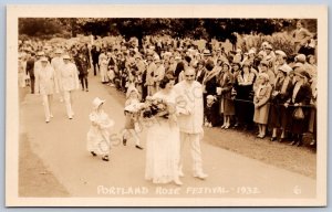 K45/ Portland Oregon RPPC Postcard c1940s Rose Festival Parade Queen? 160