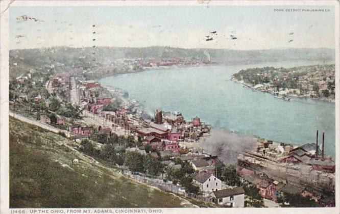 Ohio Cincinnati Looking Up The Ohio River From Mt Adams 1911 Detroit Publishing