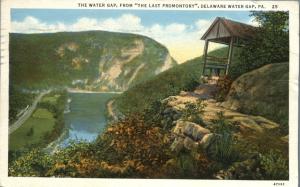 Water Gap from the Last Promontory Delaware Water Gap PA Pennsylvania pm 1937 WB