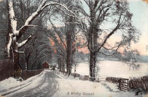 A wintry sunset Landscapes PU 1907 