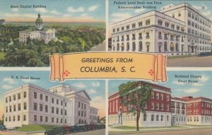 COLUMBIA , South Carolina , 30-40s; Greetings, 4-views