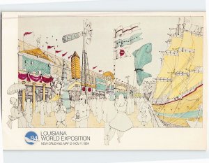 Postcard 1984 Louisiana World Exposition New Orleans May 12-Nov. 11 1984