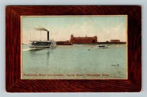 Nantasket MA- Massachusetts, Pemberton Hotel And Steamer, Vintage Postcard 
