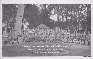 1918 Portland Oregon Multnomah Guard Band Canteen RPPC real photo 4982