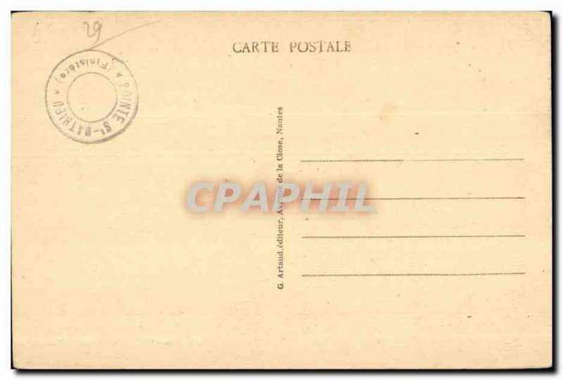 Postcard Old Pointe Saint Mathieu L Abbaye Interior Ruins