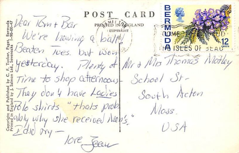 The Crossways Somerset Bermuda Postal used unknown 