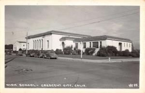 Crescent City California High School Real Photo Antique Postcard K94443