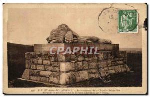 Old Postcard Fleury before Douaumont The Mounument Chapel Sainte Fine Marking...