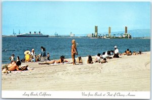 M-45200 View from Beach at Foot of Cherry Avenue Long Beach California