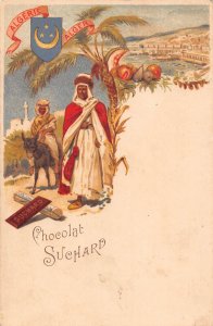 Advertising Chocolat Suchard Algeria Algiers Natives Donkey Ethnic postcard B979